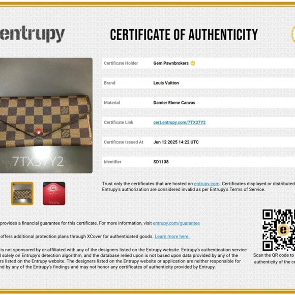 Louis Vuitton Josephine Damier Long Wallet SD1138 - Brown - Picture 2 of 15